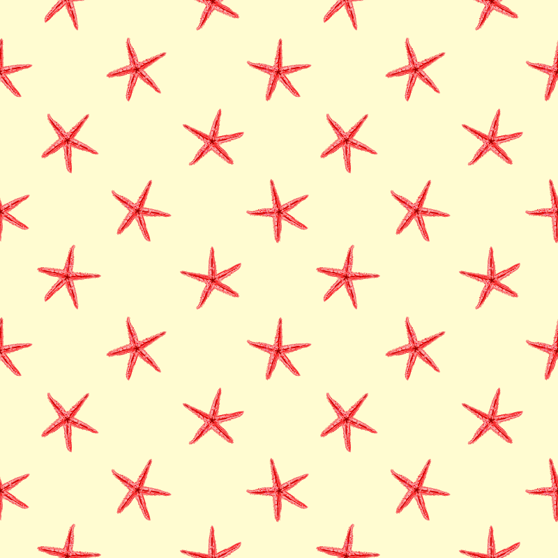 Animal mat starfish on fine sand - TenStickers