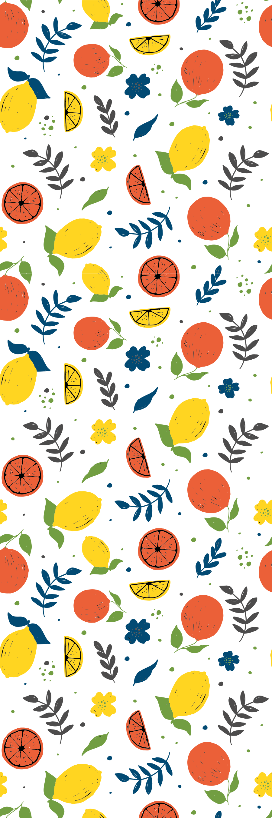 Animal mat citrus fruits with leaves - TenStickers