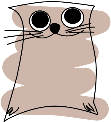 Animal mat brown painted cat - TenStickers