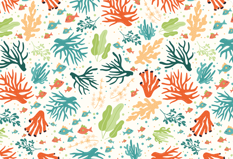 Animal mat in colorful coral - TenStickers