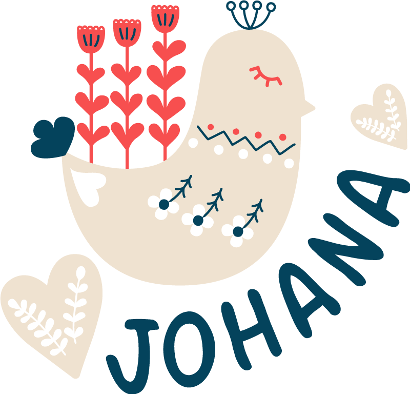 Animal mat nordic snow bird custom design - TenStickers