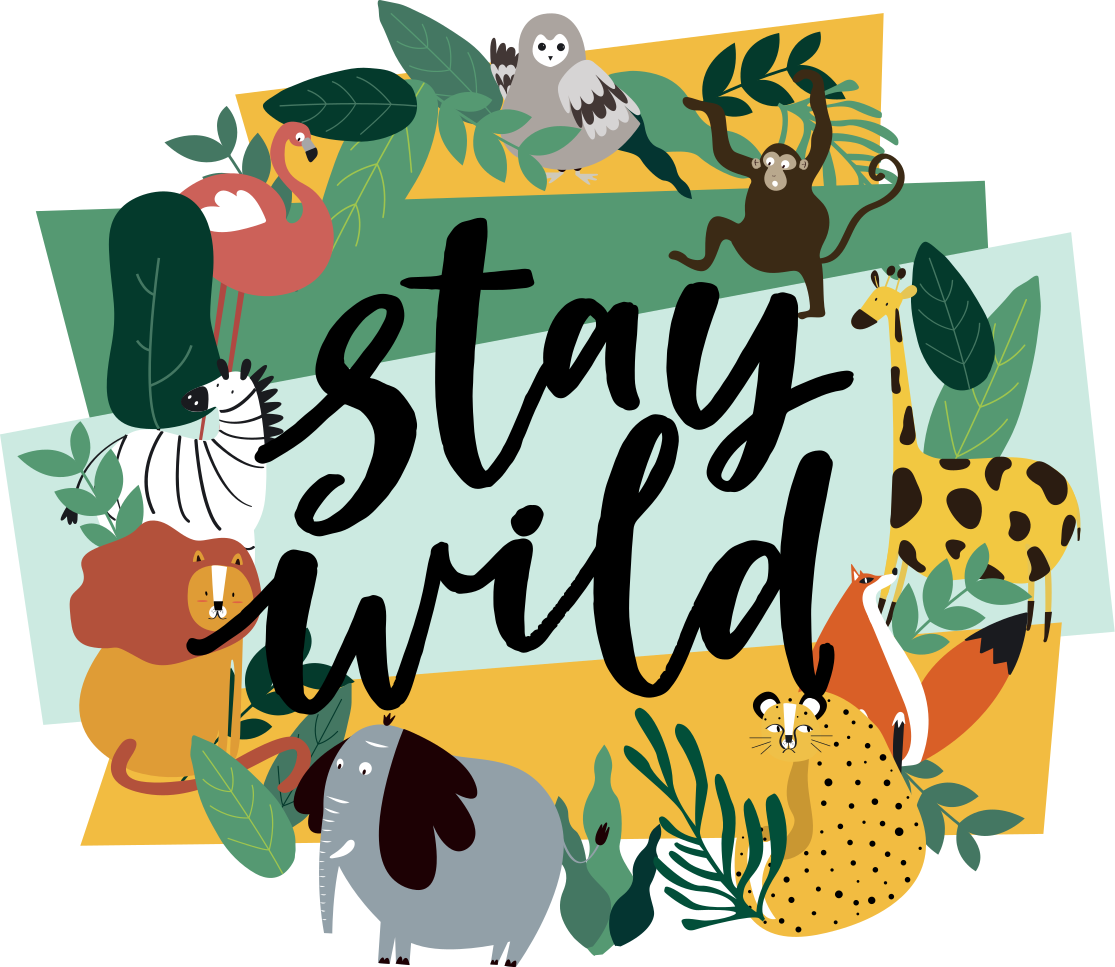 Crown jungle animals animal mat - TenStickers