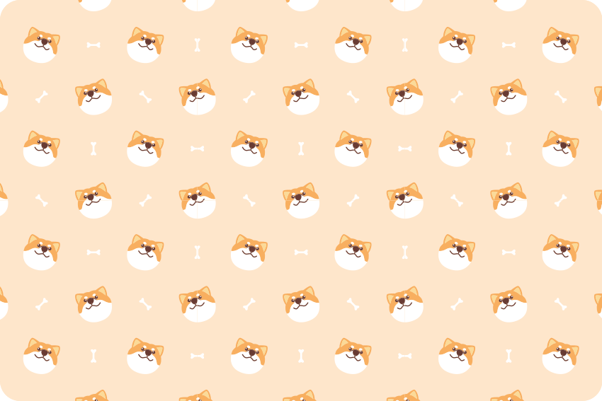 Cute dog face cartoon animal mat - TenStickers