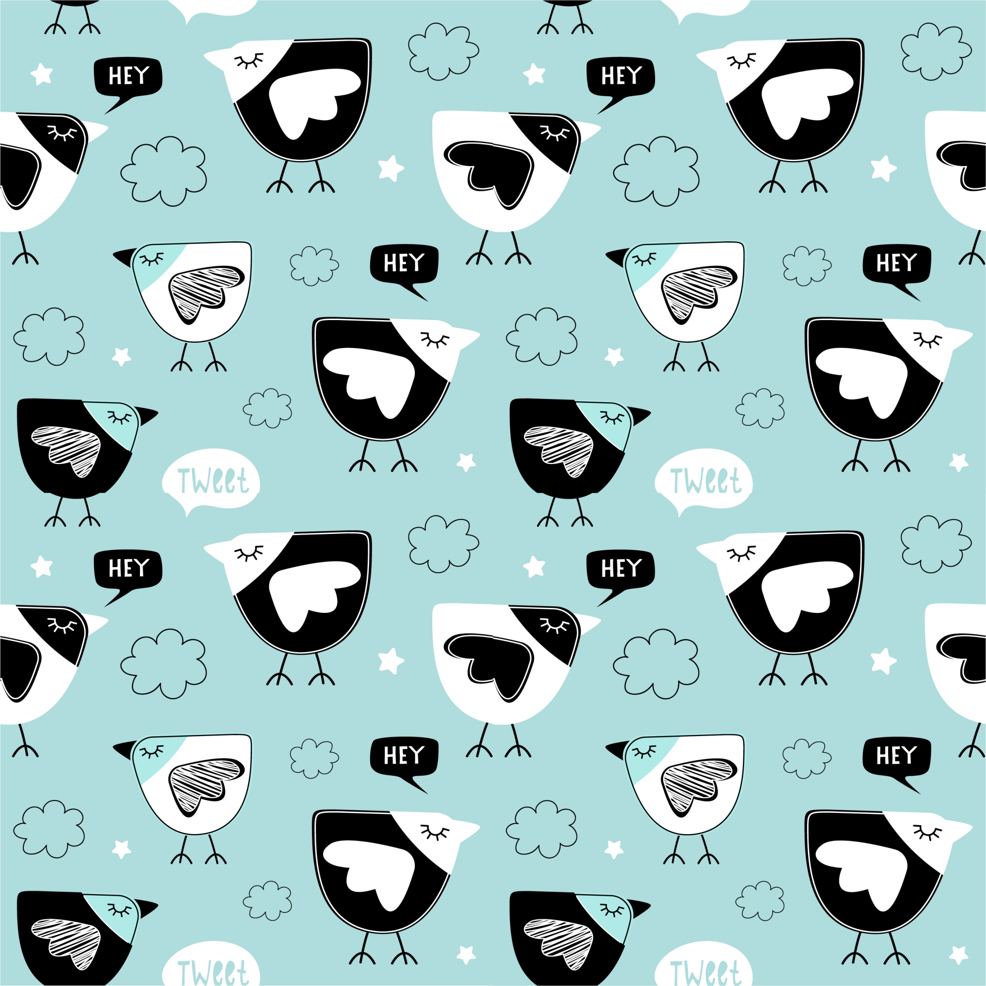 Black chicken pattern animal mat - TenStickers