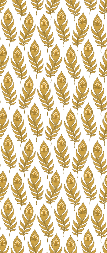 Animal mat featuring blue turkey with golden flowers - TenStickers