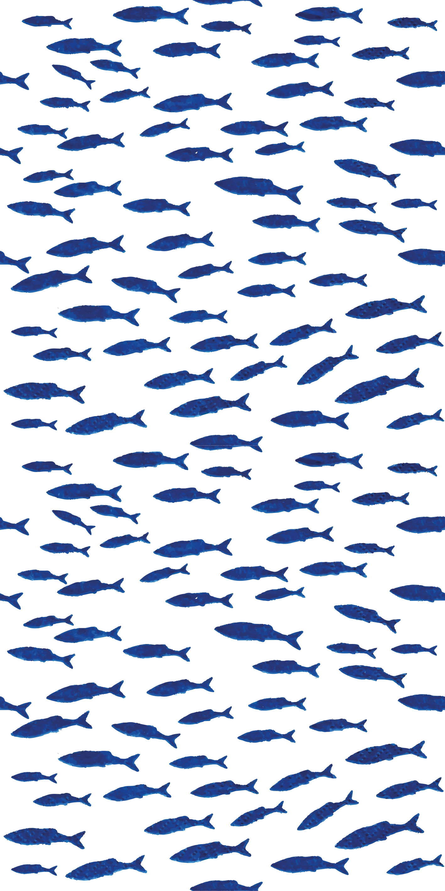 Animal mat with blue fish pattern - TenStickers