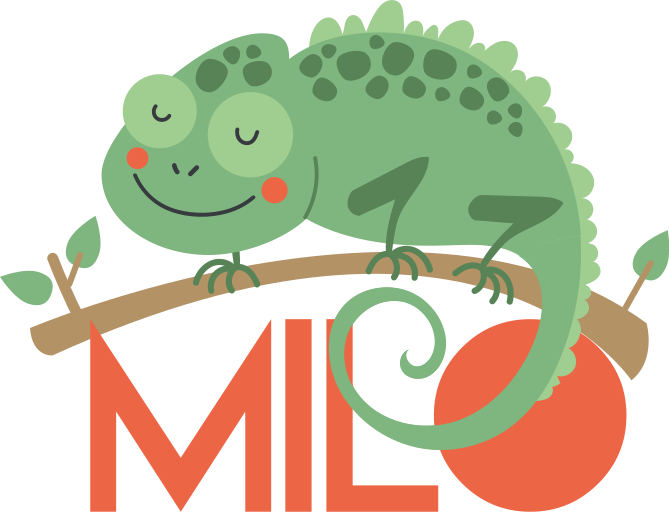 Chameleon with name animal mat - TenStickers