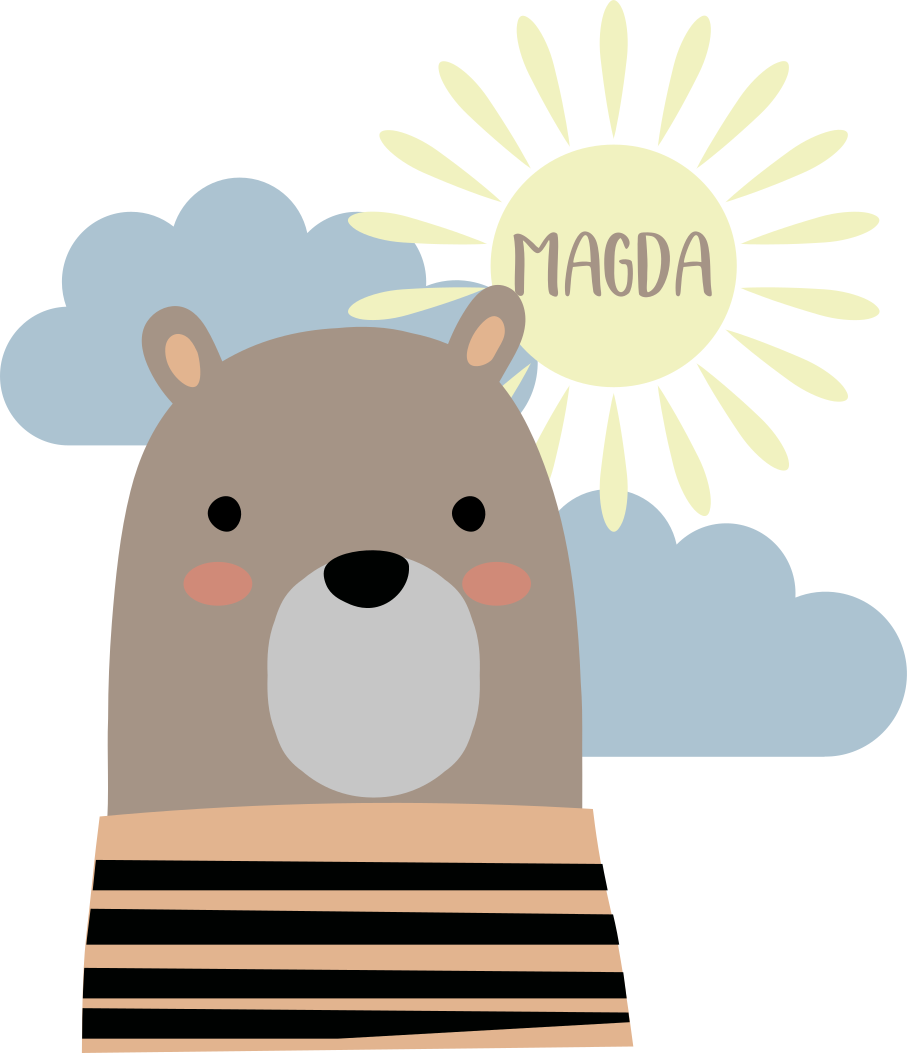 Customisable brown bear animal mat - TenStickers