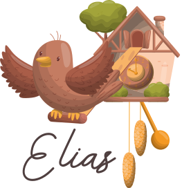 Animal mat customisable cuckoo clock - TenStickers