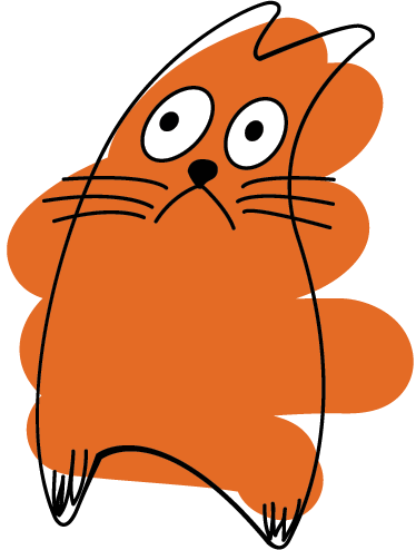 Animal mat in original orange silhouette - TenStickers