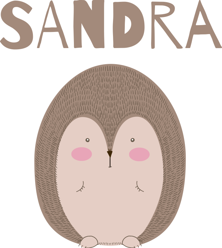 Animal mat cute hedgehog design - TenStickers