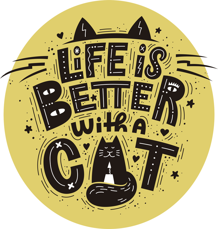 Animal mat life is better with cats - TenStickers