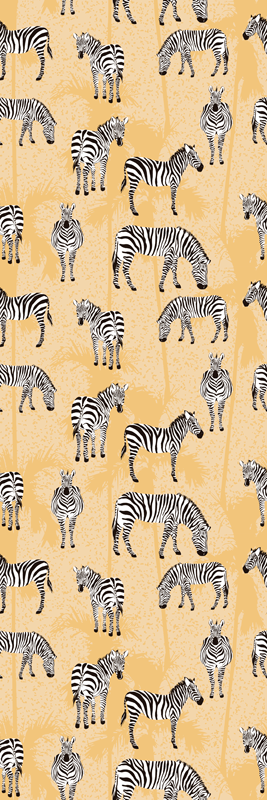 Zebra patterns animal mat - TenStickers