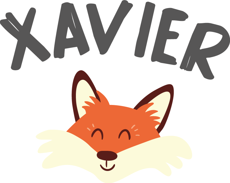 Playful fox head animal mat - TenStickers