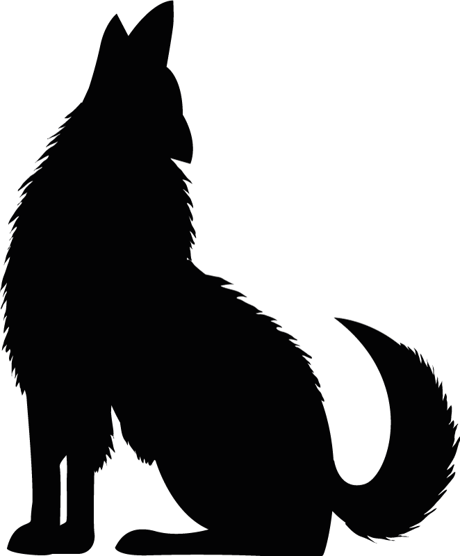 Animal mat sitting dog outline - TenStickers