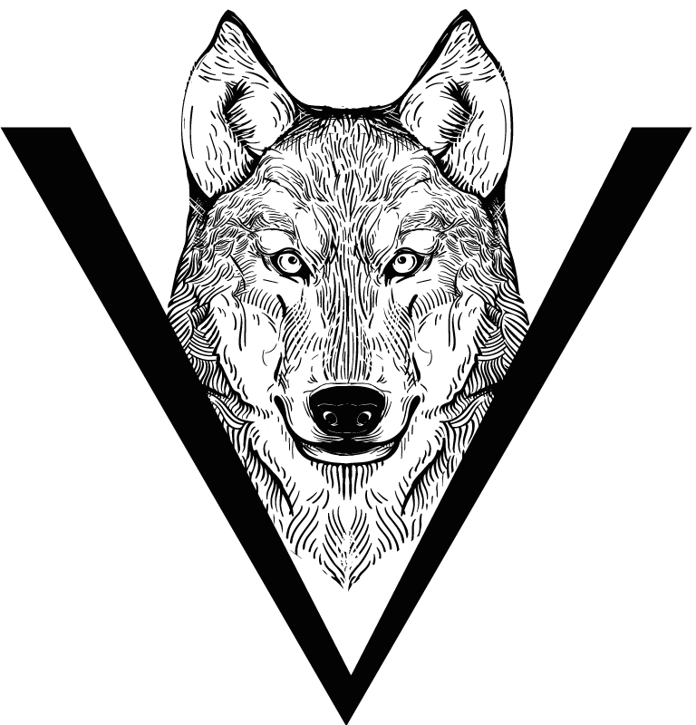 Animal mat wolf illustration - TenStickers