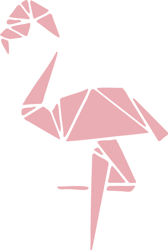 Animal mat with chic flamingo pattern - TenStickers