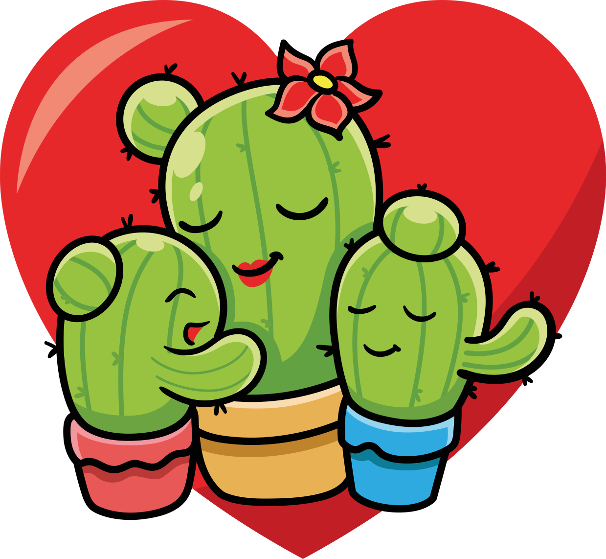 Animal mat cactus family love - TenStickers