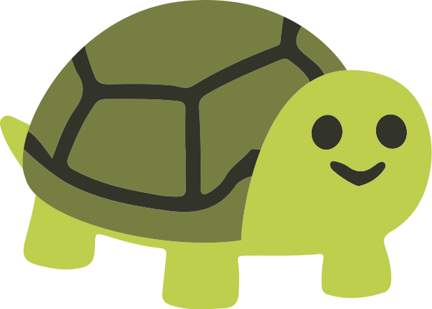 Cute smiling turtle animal mat - TenStickers