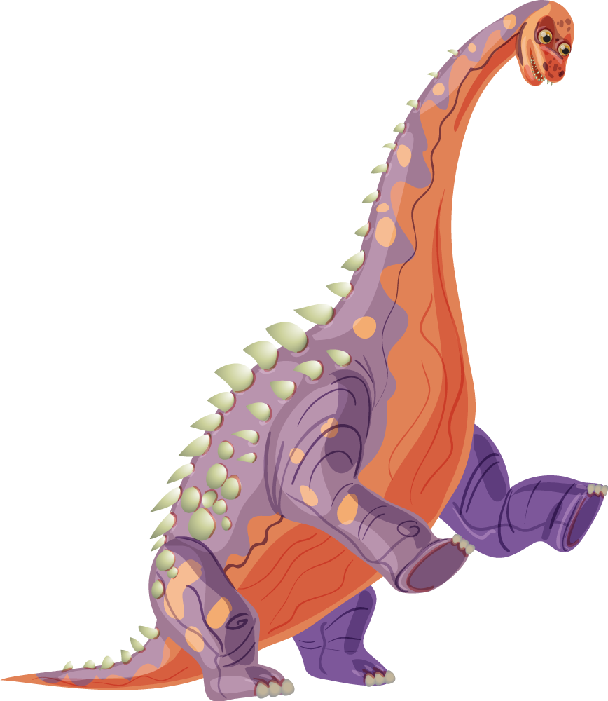 Animal mat colorful dino character - TenStickers
