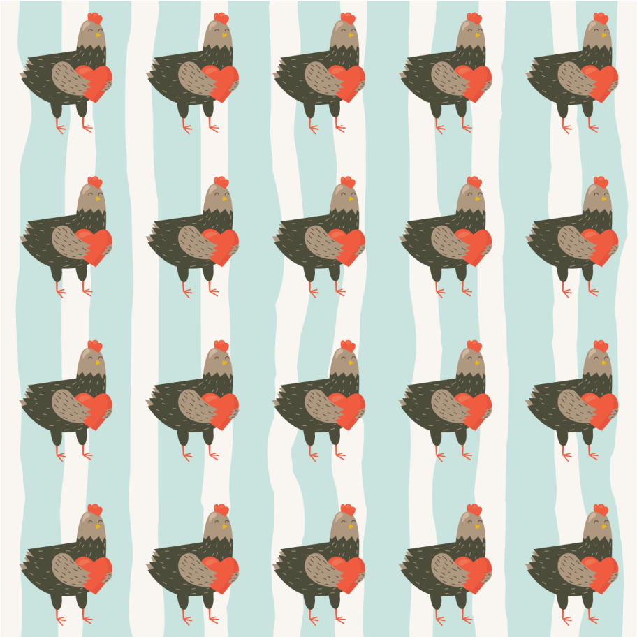Animal mat charming chicken design - TenStickers