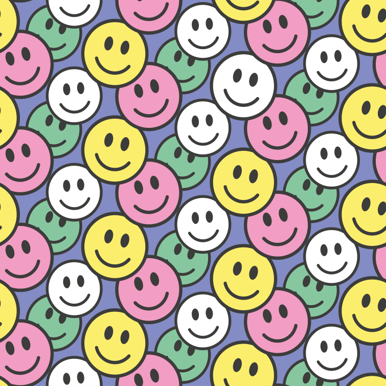 Animal mat with vibrant smile designs - TenStickers