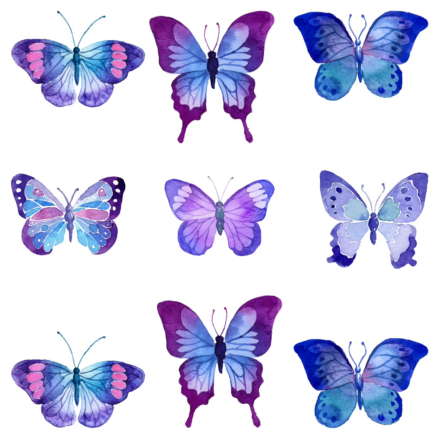 Animal mat with vibrant butterfly designs - TenStickers