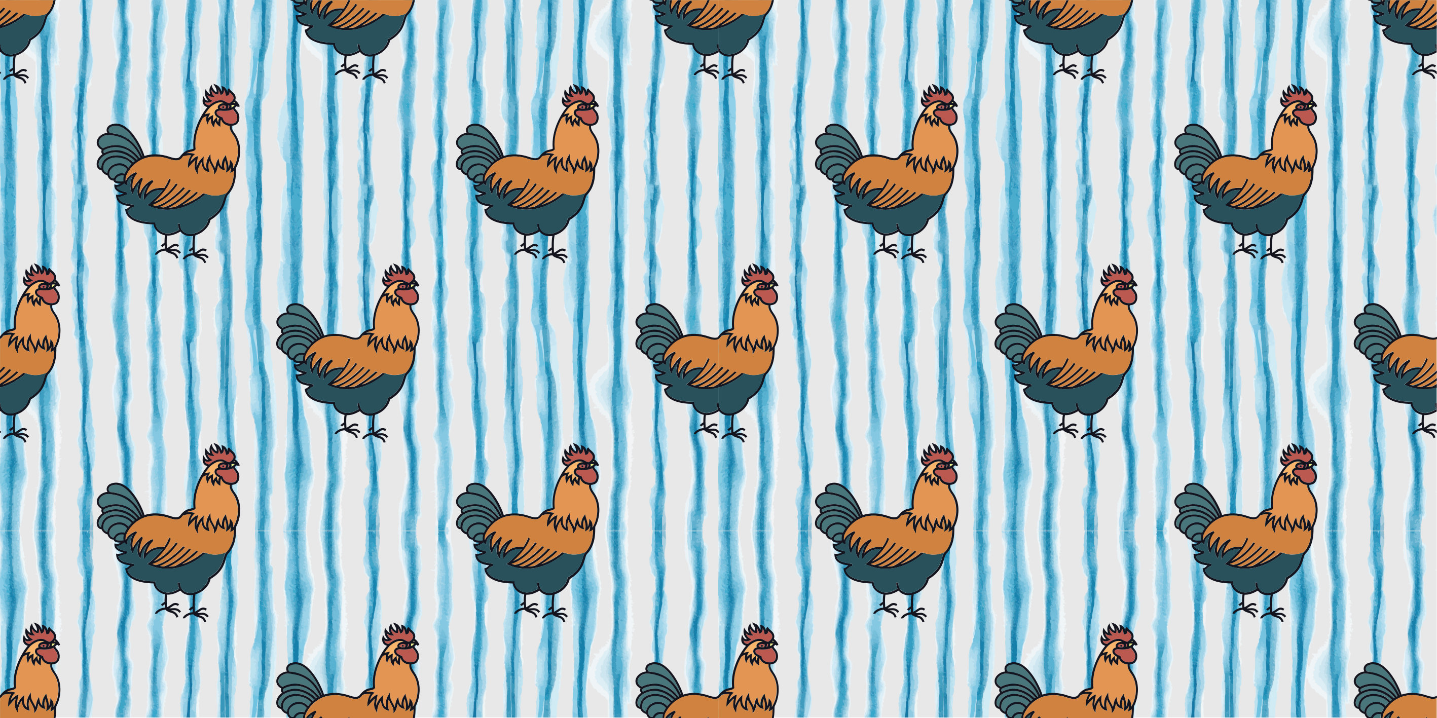 Animal mat with charming hen design - TenStickers