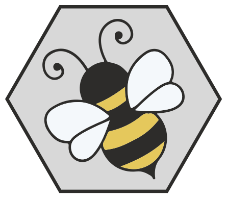 Animal mat bee hexagon pattern - TenStickers