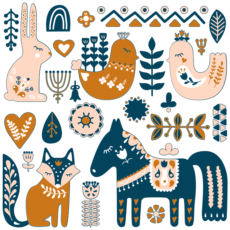 Animal mat with vibrant animal illustrations - TenStickers