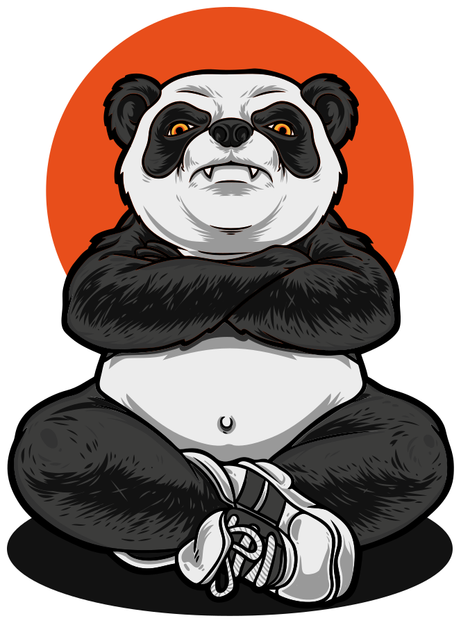 Animal mat panda embracing serenity - TenStickers