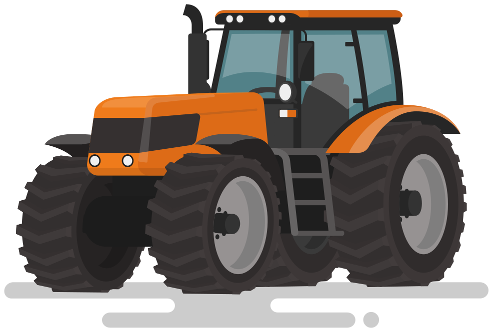Animal mat for tractor with large tires - TenStickers