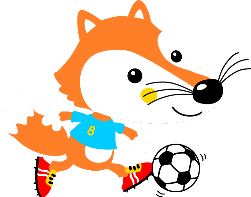 Animal mat whimsical fox design - TenStickers