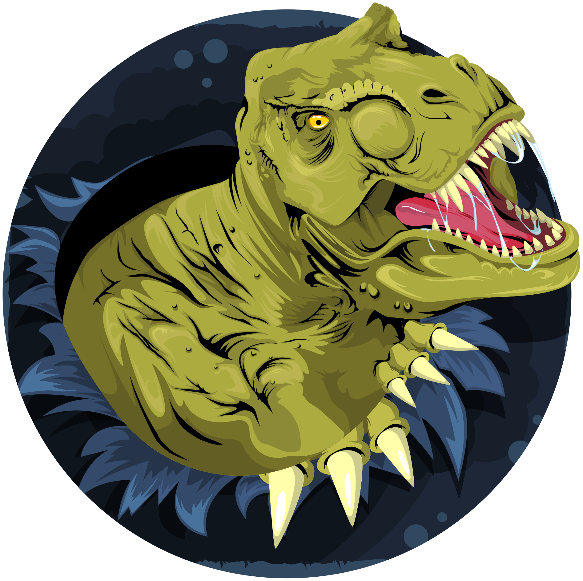 Animal mat tyrannosaurus rex skull design - TenStickers
