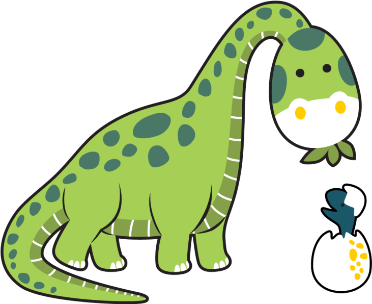 Animal mat cute dinosaur hatchling - TenStickers