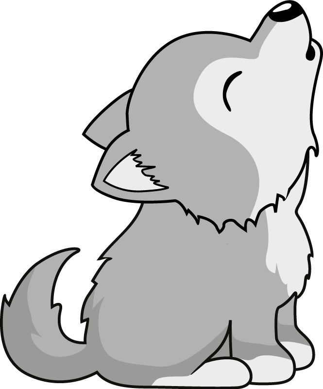 Animal mat howling canine design - TenStickers