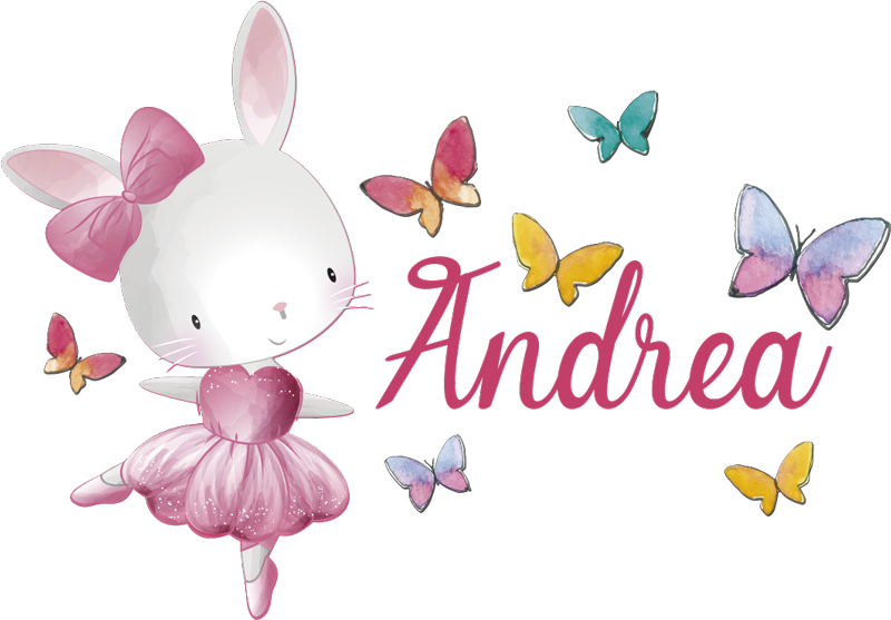 Animal mat ballet dancing girl - TenStickers