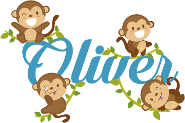 Animal mat monkey vinyl playmat - TenStickers