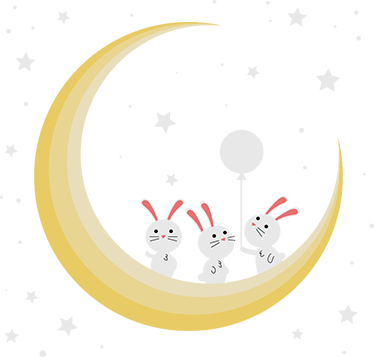 Animal mat bunnies for baby's room - TenStickers