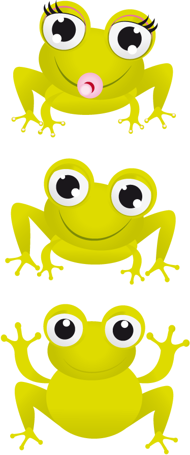 Baby frogs animal mat - TenStickers