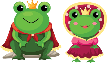 Animal mat for king and queen frogs - TenStickers