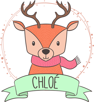 Baby deer personalized animal mat - TenStickers