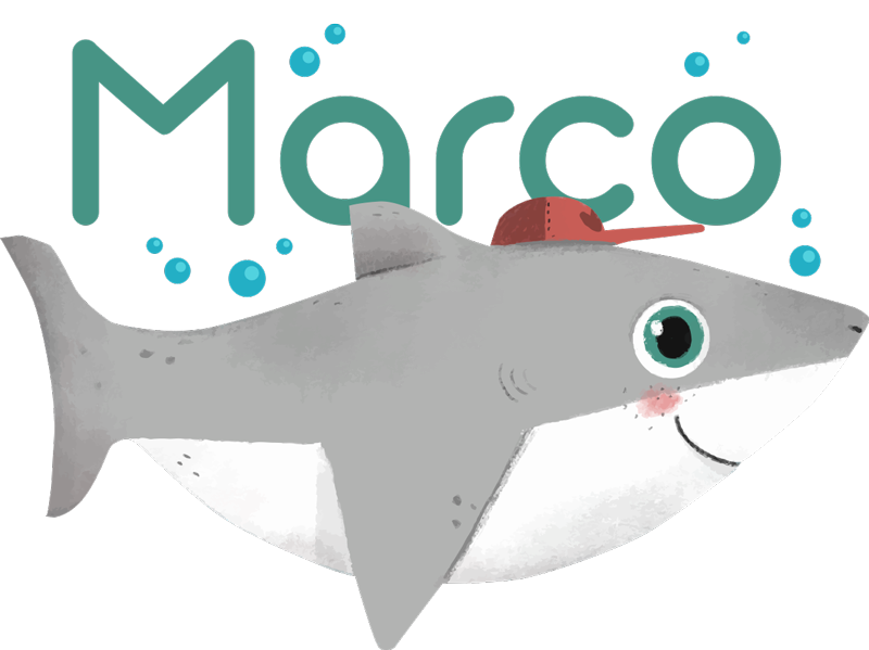 Baby shark name animal mat - TenStickers