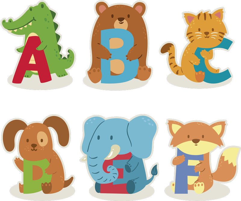 Animal mat alphabet animals play mat - TenStickers
