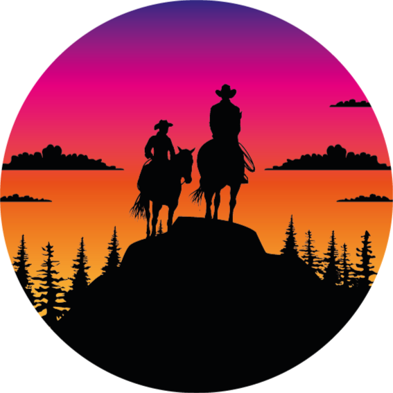 Animal mat for wild west mountains and horses - TenStickers