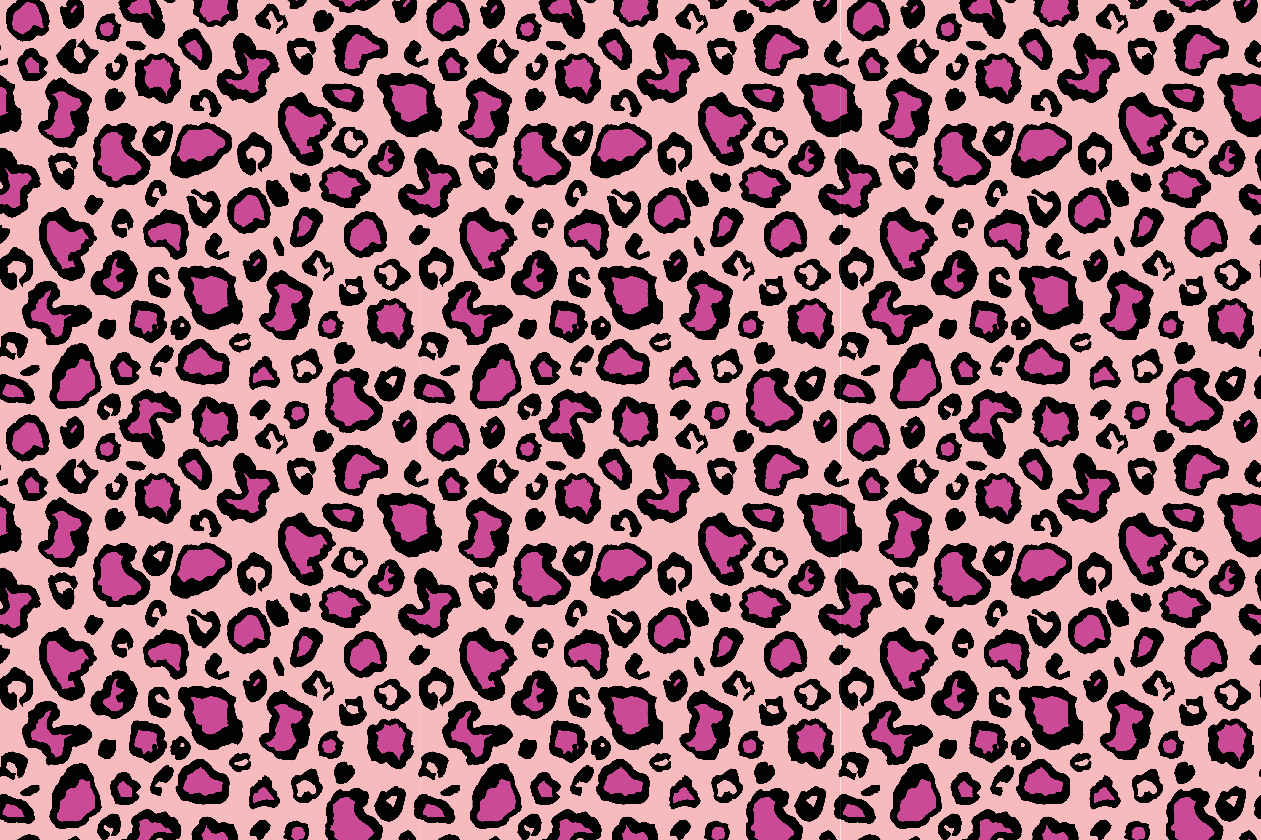 Animal mat in pink and black leopard print - TenStickers
