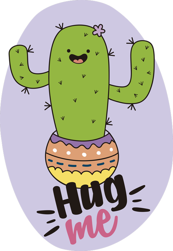 Animal mat cactus embracing joy - TenStickers