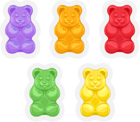 Animal mat colorful bear shapes - TenStickers