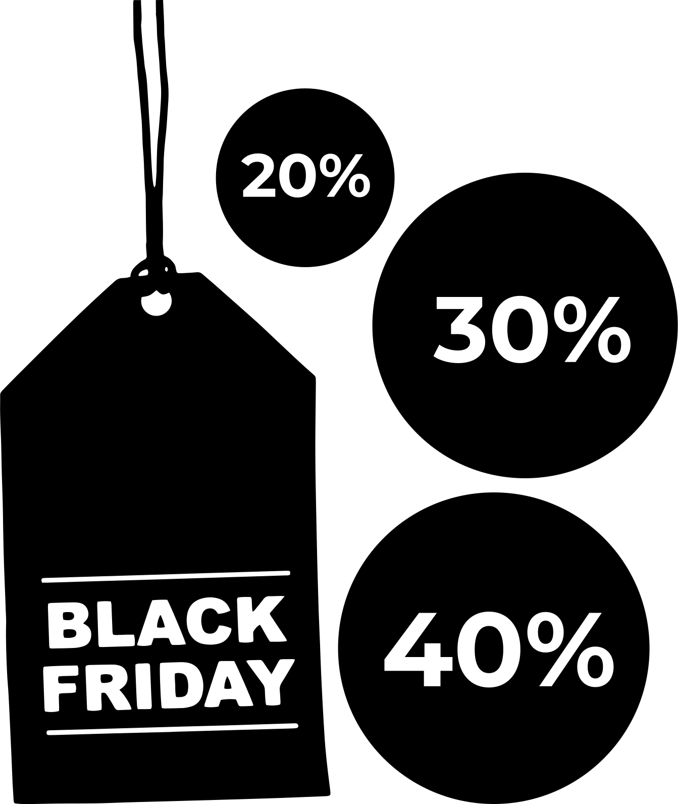 Black friday rug customizable set of 3 - TenStickers