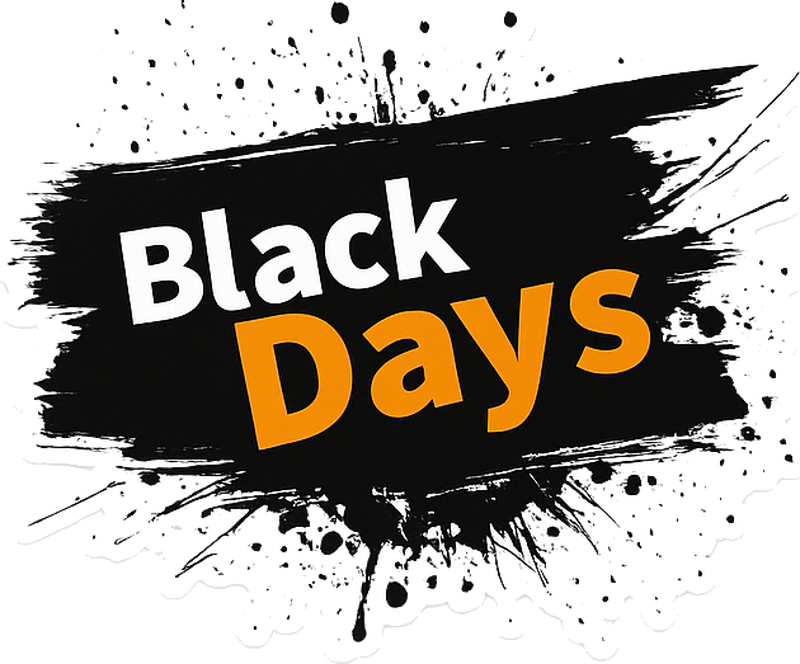 Black friday rug black and white "black days" - TenStickers